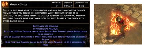 poe molten shell support gems.